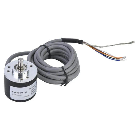 5 To 26V DC Incremental Rotary Encoder With 38mm Diameter NPN Open Collector Output ABZ 3 Phase General Purpose Encoder With 2m Wiring Cable