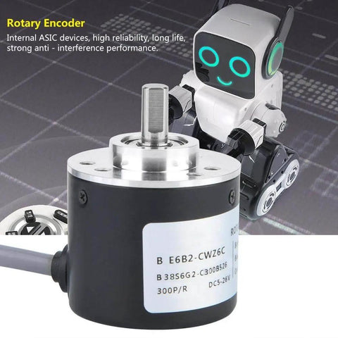 Incremental Rotary Encoder 300P R Pro Grade 5 To 26V DC 38mm Diameter NPN Open Collector ABZ Three Phase Encoder with robot