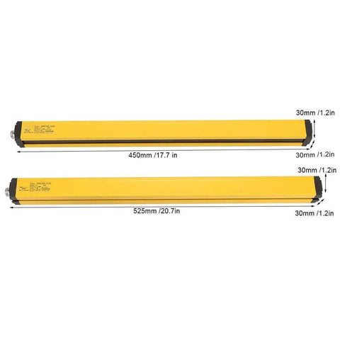 Heavy Duty Pro Grade Light Curtain Sensor Switch 24V DC NPN NC with infrared photoelectric safety grating, aluminum housing