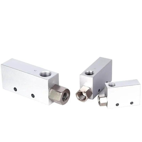 Three Pro Grade Vacuum Generator CV-10HS Negative Venturi Air Exhaust Ejectors with 6mm ports for pneumatic systems.