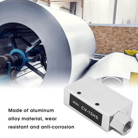 Vacuum Generator And Pneumatic Exhaust Ejector CV-15HS, aluminum alloy, wear resistant, pictured with industrial metal roll