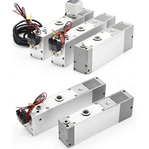 Front and side view of One Piece Multi-Stage High Vacuum Generator With High Flow And Strong Suction For Heavy-Duty Industrial Use, Durable Vacuum System Module ZL112-K15-25LDD ZL212GN DN Series, showing compact design and wiring details.