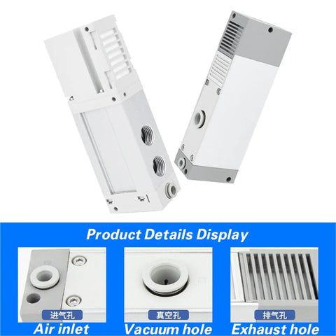 One Piece Multi-Stage High Vacuum Generator With High Flow And Strong Suction For Heavy-Duty Industrial Use, module details.