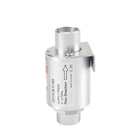 Heavy-Duty Large-Flow Pneumatic Feeding Vacuum Generator for Industrial Automation, model ZH10-B-X185, side view