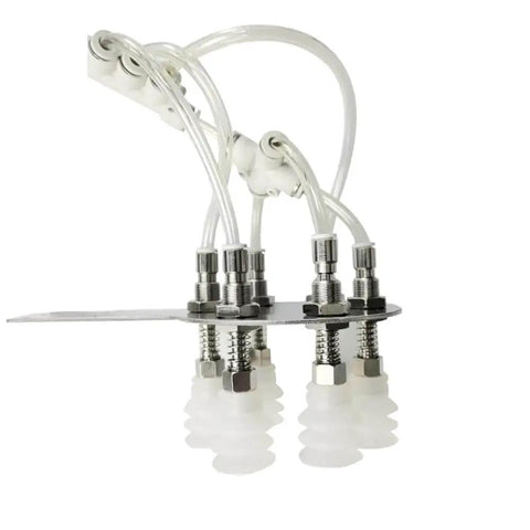Industrial Pneumatic Vacuum Suction Arm Kit With Metal Tracheal Adapter, featuring Beefy 50mm two-layer suction cups and gripper system.