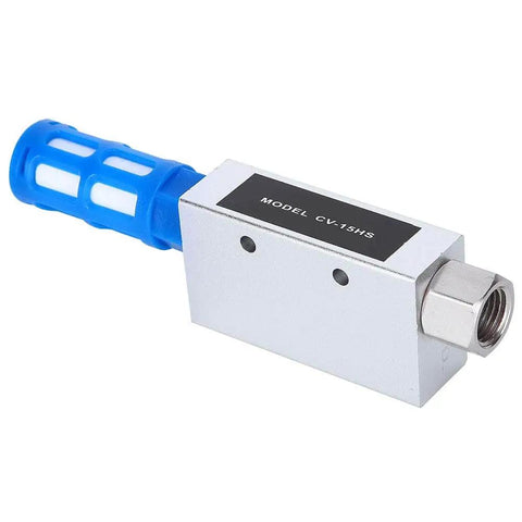 Compact Venturi Vacuum Generator Ejector CV-15HS, aluminum body with Rp1/4 thread, designed for industrial vacuum applications