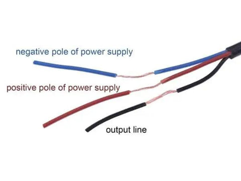 12-24V Infrared Photoelectric Switch For Car Doors And Garages wiring showing positive and negative wires.