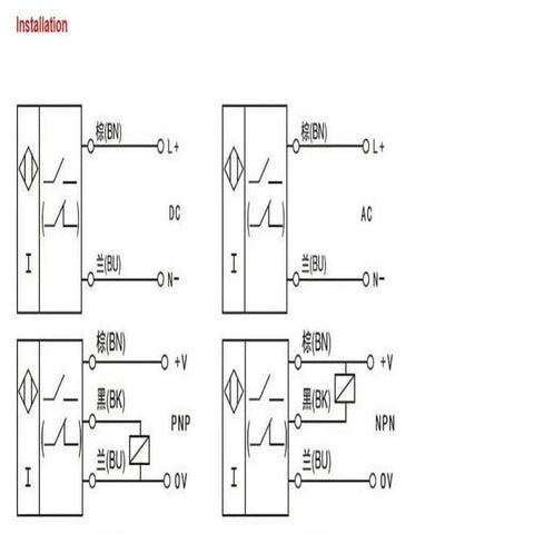 Wiring diagram for Infrared Photoelectric Switch Sensor E3F-DS10P1 Diffuse Reflection Proximity Sensor M18 Thread 6-36V DC