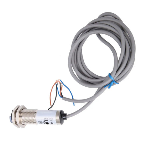 Infrared Proximity Sensor With 10mm Detection Distance NPN NO Photoelectric Switch for Industrial Automation, cylindrical design, 12-24VDC