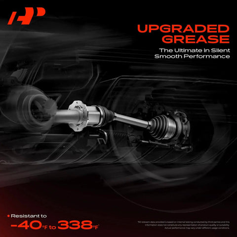 Front Left CV Axle Shaft Assembly For Jeep Grand Cherokee 2005 To 2010 And Commander 2006 To 2010 4WD Without Limited Slip Differential Replacement Plug And Play Easy Install Driver Side shown with upgraded grease features