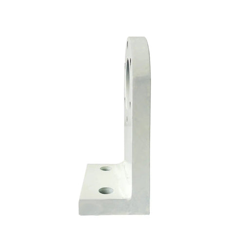 Side view of Magnetic Particle L Shaped Mounting Plate Bracket for Brake Systems, durable alloy build, 10-20 cm fixing plate.