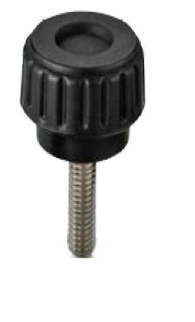 M3 16mm Long Screw - 16mm Black Plastic Dimple Knob Japan Made