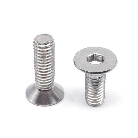 M6 10mm Long Low Profile Stainless Steel Hexagon Screw