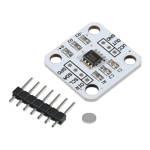 AS5600 Magnetic Encoder Module with pins and chip, 23x23 mm, part of 3 Pack Pro Grade High Precision Sensor Kit Bundle