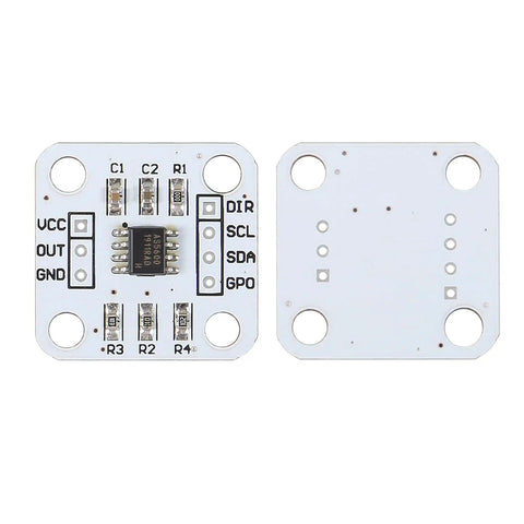 AS5600 Magnetic Encoder Module 3 Pack Pro Grade High Precision Sensor 12 Bit I2C PWM And Voltage Output Non Contact Angle Measurement 23 By 23 Millimeter Kit Bundle front and back view of modules