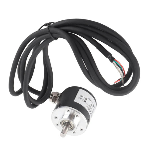 Magnetic Incremental Rotary Encoder With 600 PPR, 6mm Shaft, 5 To 24 V DC, AB Quadrature Output, NPN Open Collector for Robotics