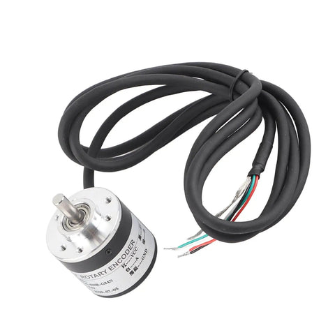 Magnetic Incremental Rotary Encoder With 600 PPR, 6mm Shaft, AB Output, NPN Open Collector for Robotics and Automation