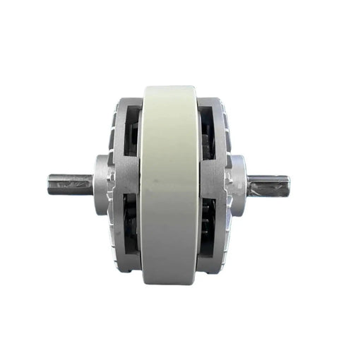 Beefed-Up Magnetic Particle Brake And Controller For 20kg Dual Spindle FL200A-1 Pro-Grade Drive System, Compact Side View