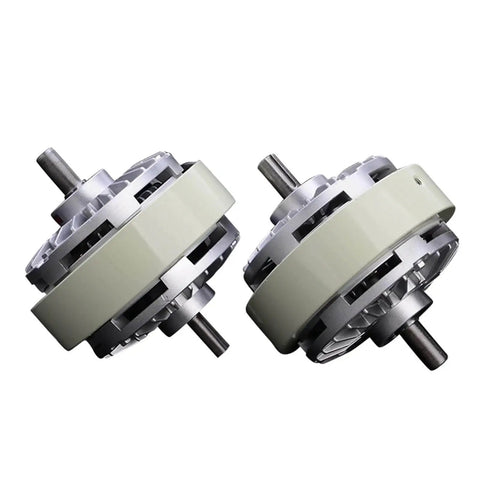 10kg Magnetic Particle Clutch With 100Nm Torque For Dual Axle Systems Magnetic Powder Clutch Model FL100A1 shown in side view