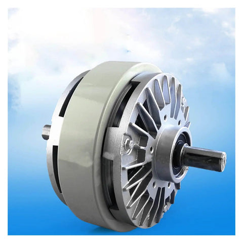 Close-up of a Two Axis Magnetic Powder Clutch and Brake System with Adjustable Torque, suitable for robotics and CNC precision machinery.
