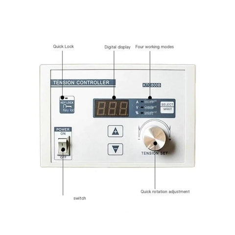 Front view of Magnetic Particle Constant Tension Controller For Rock Solid Torque Regulation KTC800B KD200 with digital display