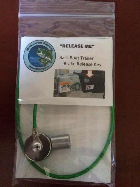 Package of Magnetic Trailer Brake Release Key For Easy Backups No Vehicle Needed with green cable and UC receiver fitting
