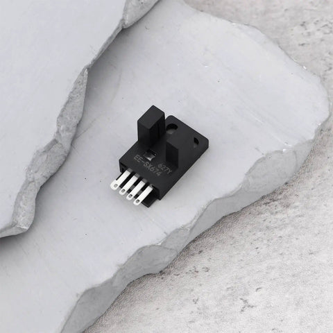 Side view of Two Pack Micro Photoelectric Sensor Switch 5 To 24V DC NPN Output Selectable Normally Open Or Normally Closed on stone