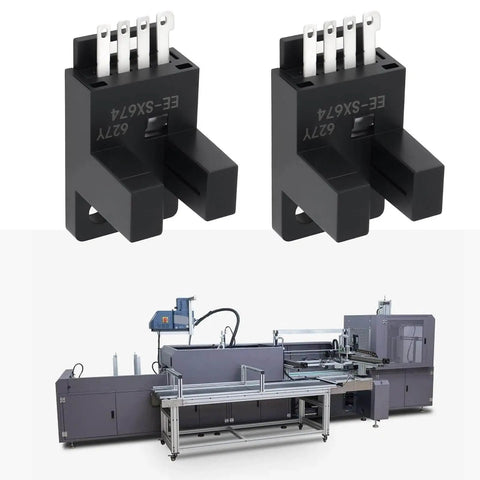 Two Pack Micro Photoelectric Sensor Switch 5 To 24V DC NPN Output Selectable Normally Open Or Normally Closed Compact Industrial Sensor