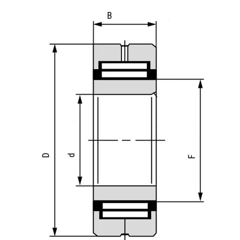 NA4848 Needle Roller Bearing 240x300x60mm - Machined Type