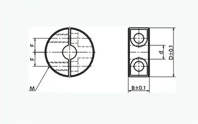 NSCSS-18-15-S NBK Set Collar Split type Stainless Steel One Collar Made in Japan
