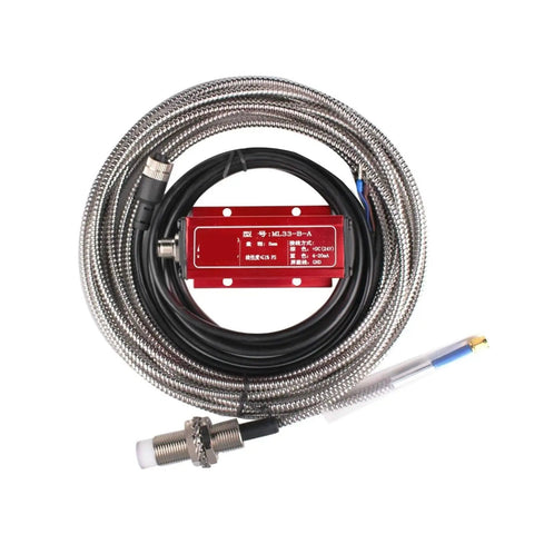 Eddy Current Displacement Sensor ML33-B-A 4-20mA Signal, non-contact eddy current transducer with cables and stainless steel housing