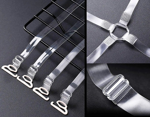 120Pcs Nylon Bra Strap Hooks Rings Sliders Clasp Replacement Set For Sewing Bikini Tops Nightgowns Slip Dresses 3 Styles 8mm 12mm