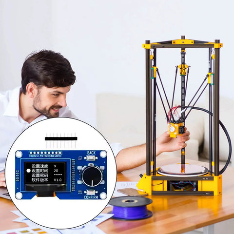 Dope 0.96 Inch And 1.3 Inch OLED Display Module With EC11 Rotary Encoders used in a 3D printer setup