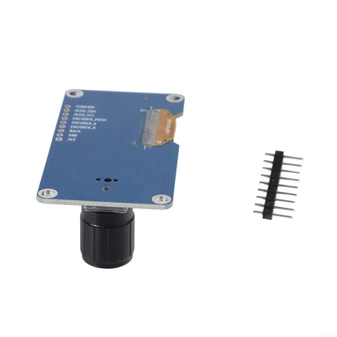 All In One OLED Display Module With EC11 Rotary Encoder And IIC Interface for microcontrollers, back view with connector pins