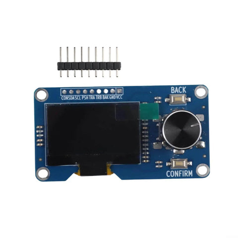 All In One OLED Display Module With EC11 Rotary Encoder And IIC Interface For Microcontrollers shown front view