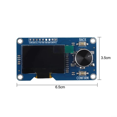 Front view of All In One OLED Display Module With EC11 Rotary Encoder And IIC Interface For Microcontrollers featuring measured dimensions.