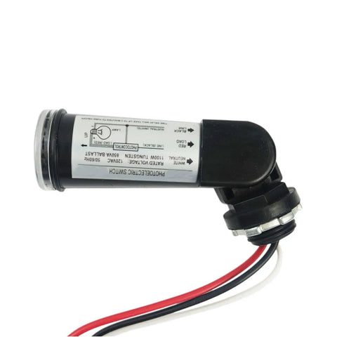 Outdoor Dusk To Dawn Photocell Switch 120V Hard Wired Post Eye Light Control with swivel mount and weatherproof sensor