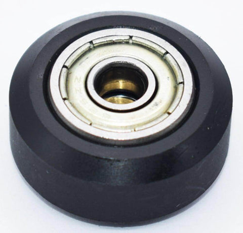 POM 5x24x10mm Polyurethane Rubber Pulley Guide Rail Roller Bearing