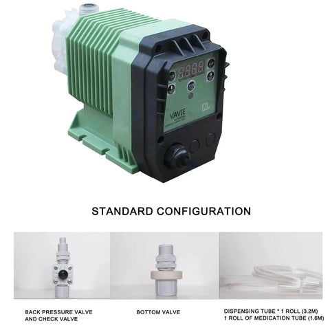 Acid Dosing Pump 5.04L Electromagnetic Diaphragm Metering Pump For Precise Automatic Micro Dosing With PTFE Diaphragm and Accessories