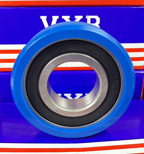 PU30x70x22-2RS PU Covered Bearing - Blue tire 30x70x22mm Sealed