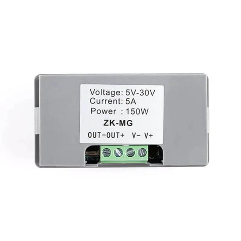 PWM Motor Driver For DC Motors 5V 12V 24V With Digital Encoder And Stepless Rotary Switch Dialed In Speed Regulator, rear view