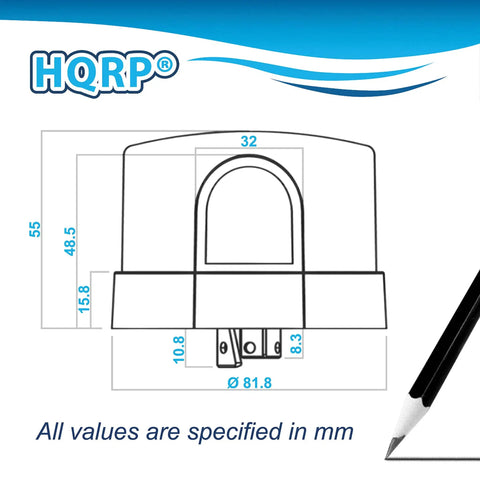 Photocell Dusk To Dawn Sensor With Dimming Receptacle diagram with dimensions, showing twist lock plug base for outdoor lighting.