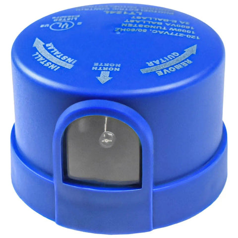 Blue Photocell Dusk To Dawn Sensor With Dimming Receptacle for Outdoor Lighting Twist Lock Plug Base