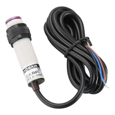 Photoelectric Sensor E3F-R4P2 Retroreflective Optical Switch with M18 Thread and 150mm Cable, Pro Grade Rugged Design