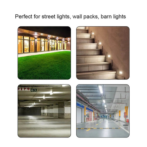 Photoelectric Switch With 50 60Hz Light Sensor Control Automatic On Off For Outdoor Lights Dusk To Dawn Photocell shown in use for street lights and garages