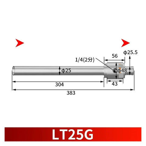 Go-To High Flow Air Powered Vacuum Generator dimensions schematic for plastic pellet transport