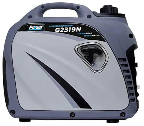 Quiet 2300W Portable Gas Powered Inverter Generator With USB Outlet, slick suitcase design, side view