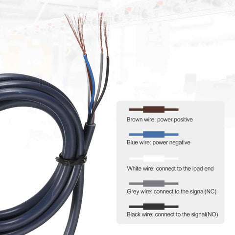 Wires for Pro Grade Photoelectric Sensor Kit For Industrial Automation Specular Reflection Type 3A Output Heavy Duty