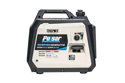 Ultra Light 1600W Gas Inverter Generator with Quiet Operation and Carb Compliance, front view with visible controls and branding
