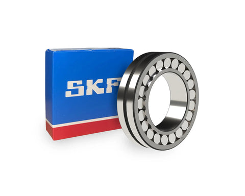 21307 CC Spherical Roller Bearing with SKF box, experience robust heavy load handling with a self aligning spherical roller bearing